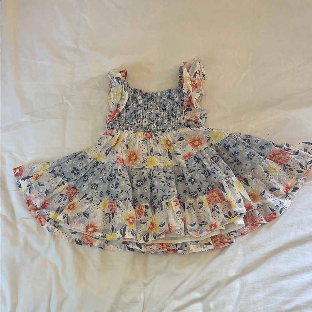 Haute Hippie Blue and Yellow Floral Kids Dress